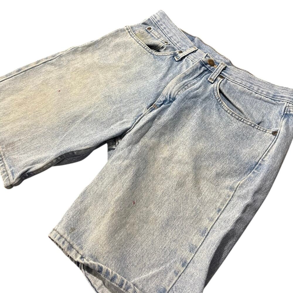Wrangler Relaxed Fit Denim Jorts Men’s 33 Light Wash Blue Jean Shorts Y2K